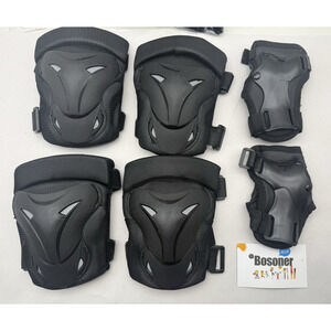 Kids Adult Wrist Elbow Knee Pad Skateboard Bike Protective Gear Guard Kit *READ